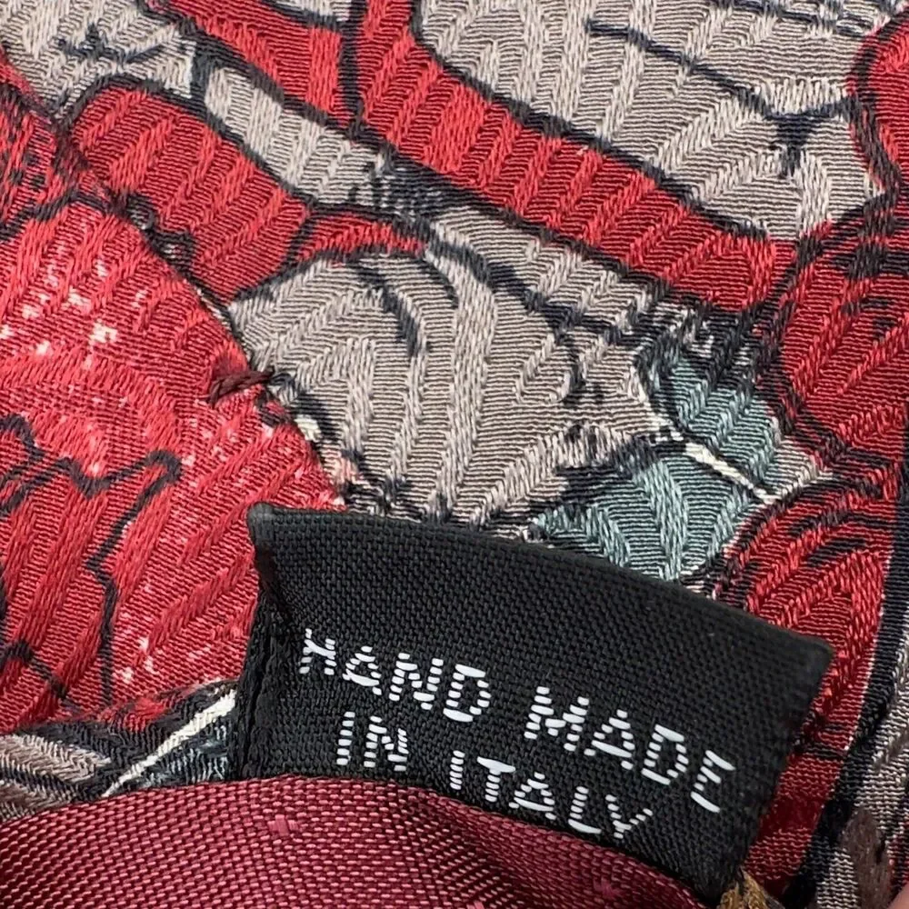 Tutto Matto Mens 100% Silk‎ Dress Tie Made in Italy Symphonic Print 59